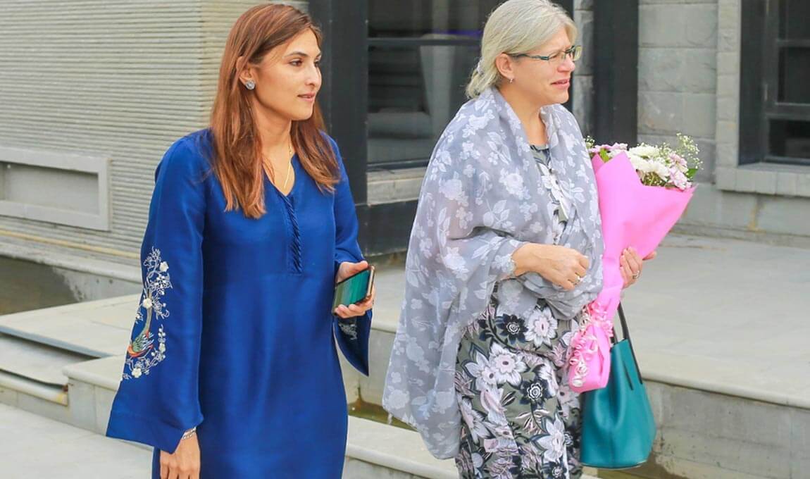Mrs. Ayesha Shaikh with the Comissioner of Canada, H.E. Wendy Gilmour