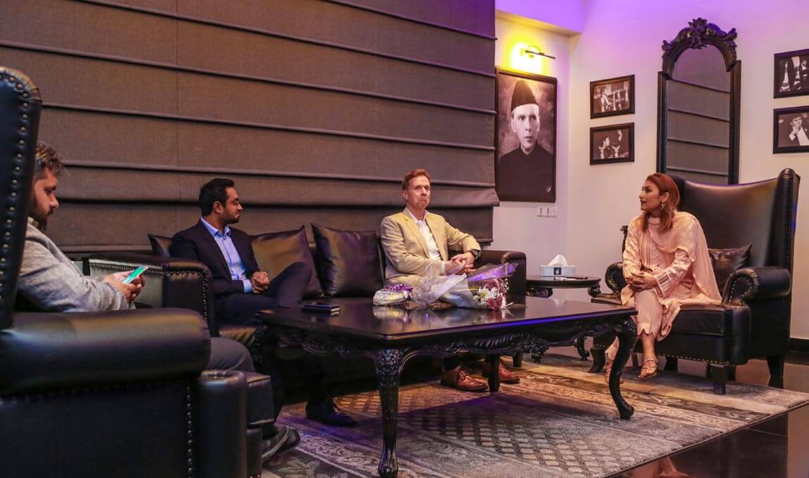 Mrs.Ayesha Shaikh sharing the future plans of BOL with the Ambassador of Denmark