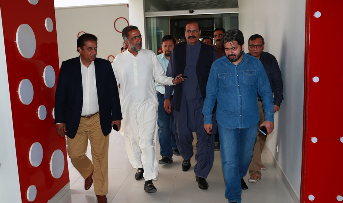 Mr. Qamar Zaman Kaira – Former Information Minister visiting BOL House with his team