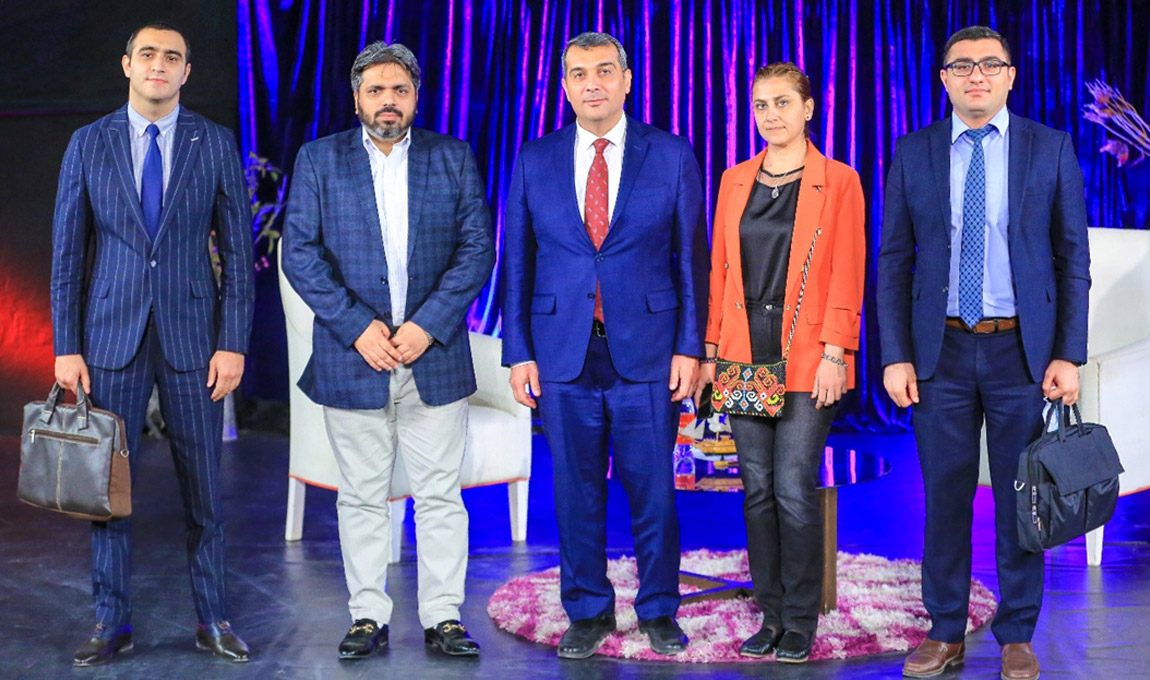 H.E. Khazar Farhadov – Azerbaijan Ambassador to Pakistan along with his team and the Global Head for Public Relations of Savez Ali